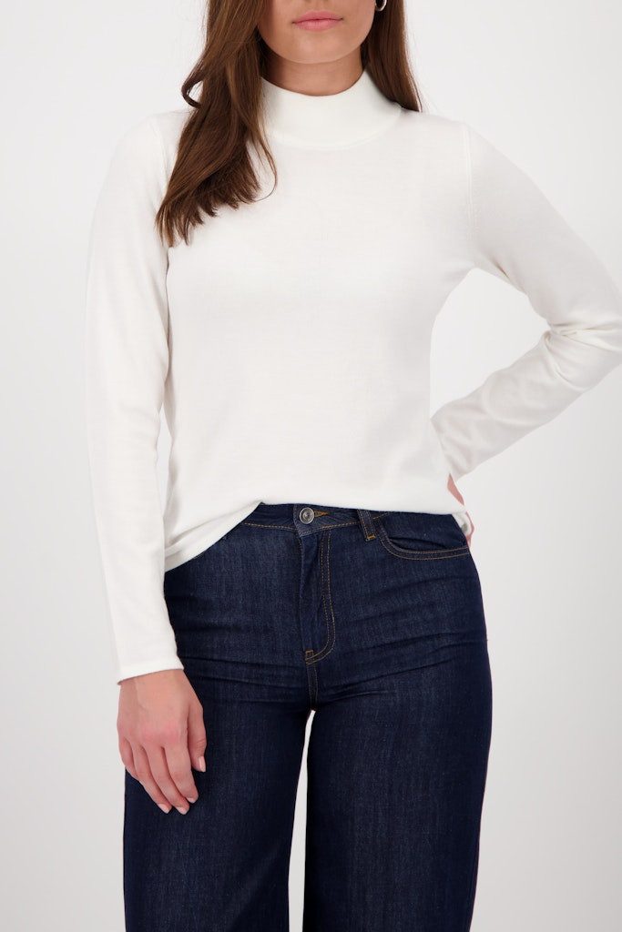 Monari Rundhalspullover 808988 Eleganter Stehkragen in günstig online kaufen