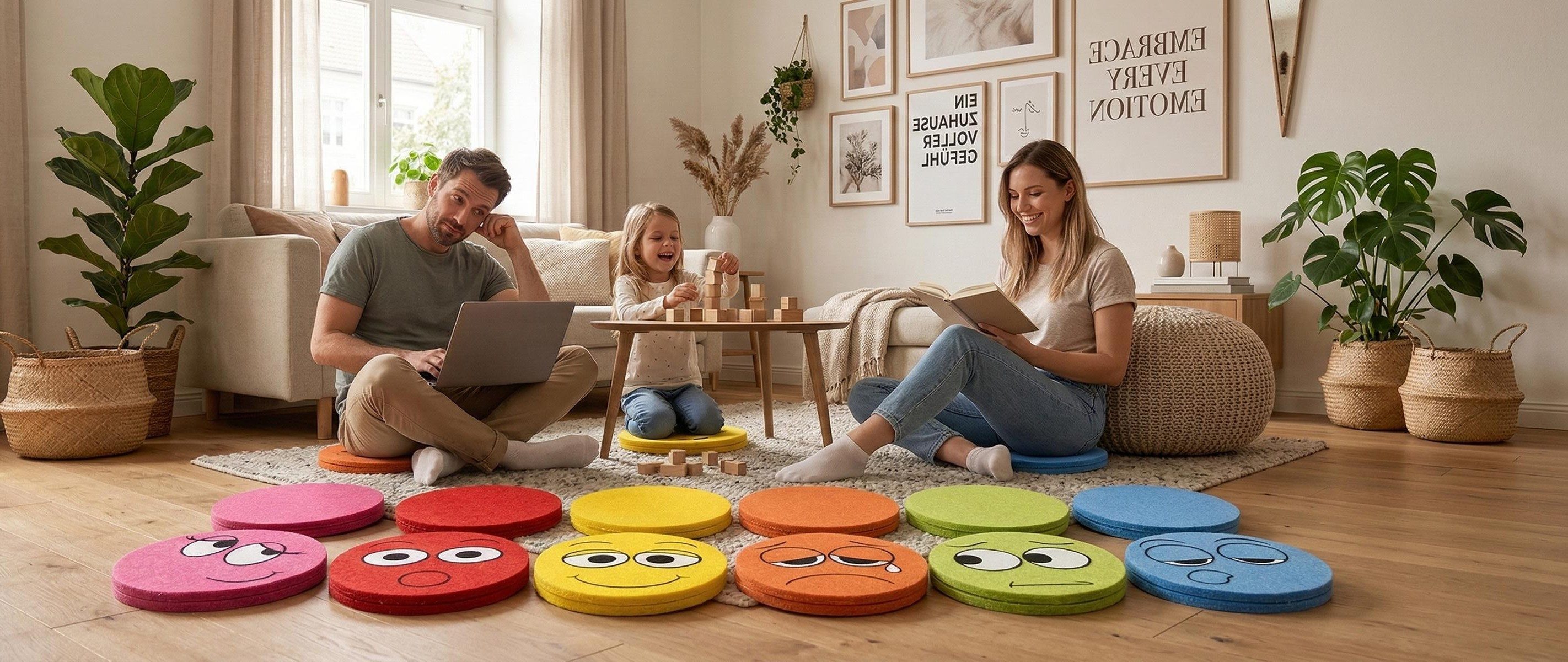 Xlmoebel Dekokissen Farbenfrohe Bodenkissen für ein lebendiges Zuhause, Made in Europa