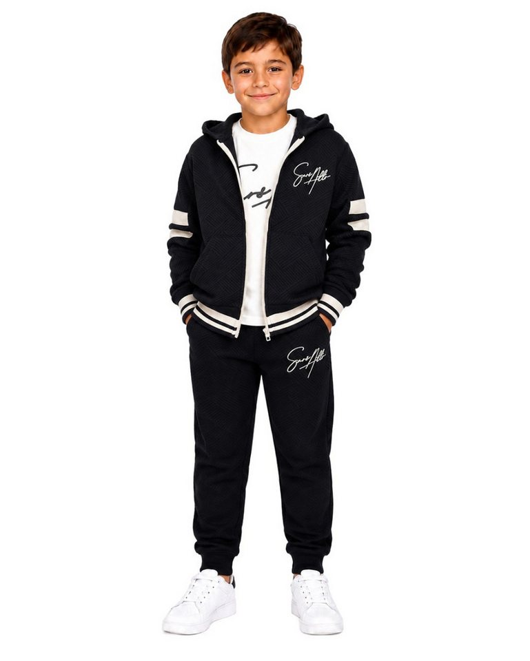 Fashion Boy Sweatanzug 3-teiliges Set mit Kapuzenjacke, Langarmshirt & Jogginghose JF7913 (Set, Kapuzenjacke, Langarmshirt & Jogginghose)