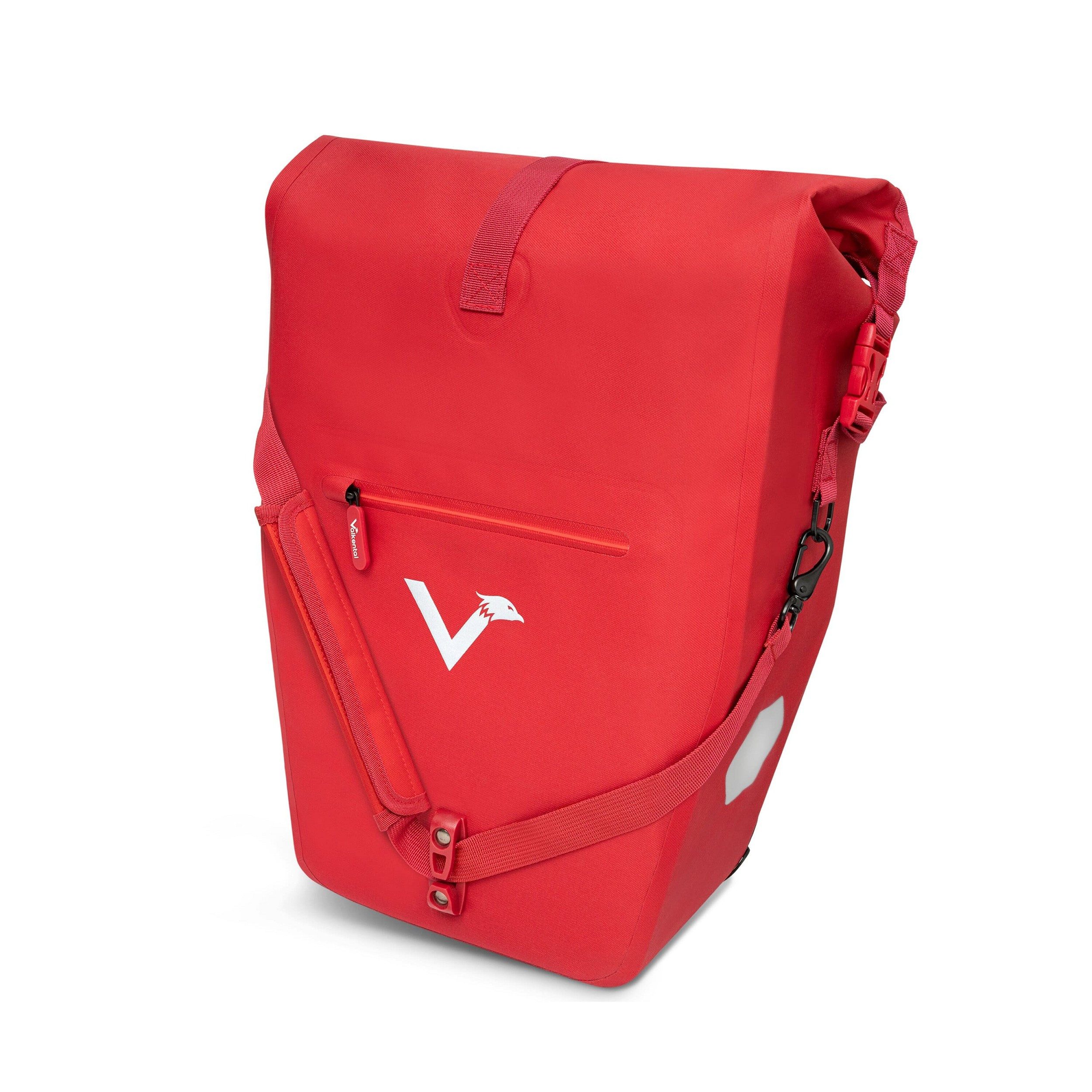 Valkental Fahrradtasche ValkOcean Gepäckträgertasche 22-28 L - Koralle/Rot