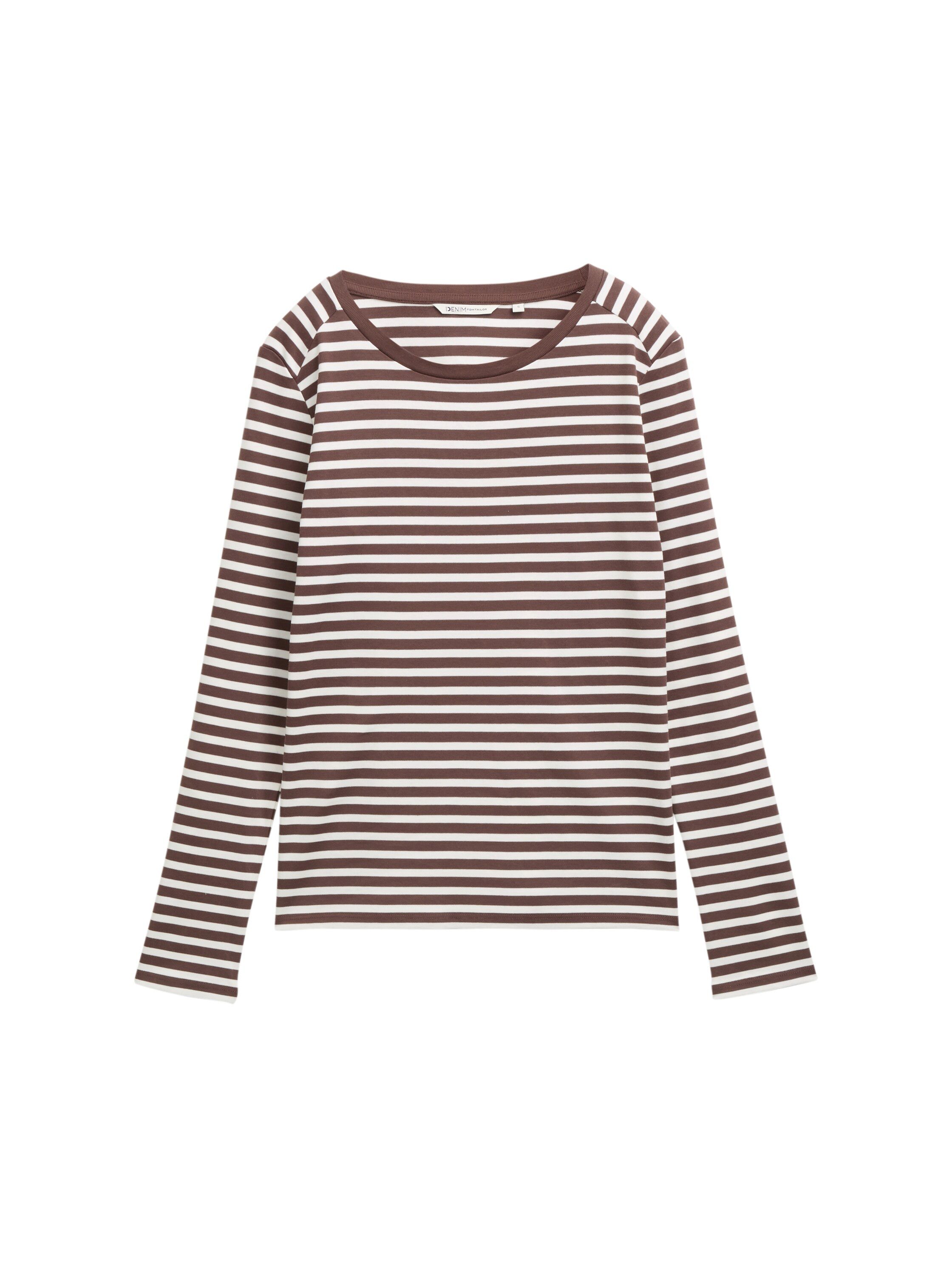 TOM TAILOR T-Shirt Langarmshirt mit Streifenmuster günstig online kaufen