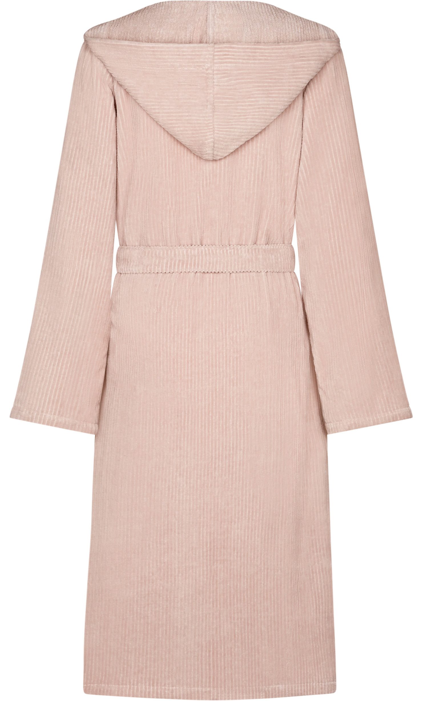 Cawö Damenbademantel Damen Morgenmantel mit Kapuze, Midi, Baumwolle, Kapuze günstig online kaufen