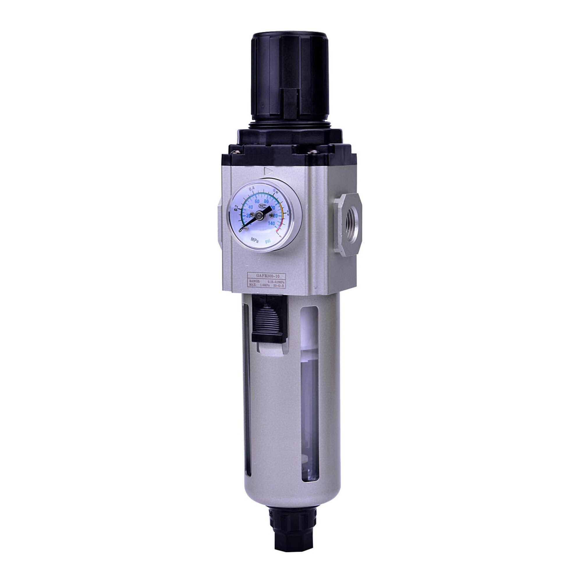 RIEGLER Druckluftgeräte-Set Riegler Filterregler »GA«, PC-Beh., 5 µm, BG 400, G 1/2, 1,5 - 9 bar