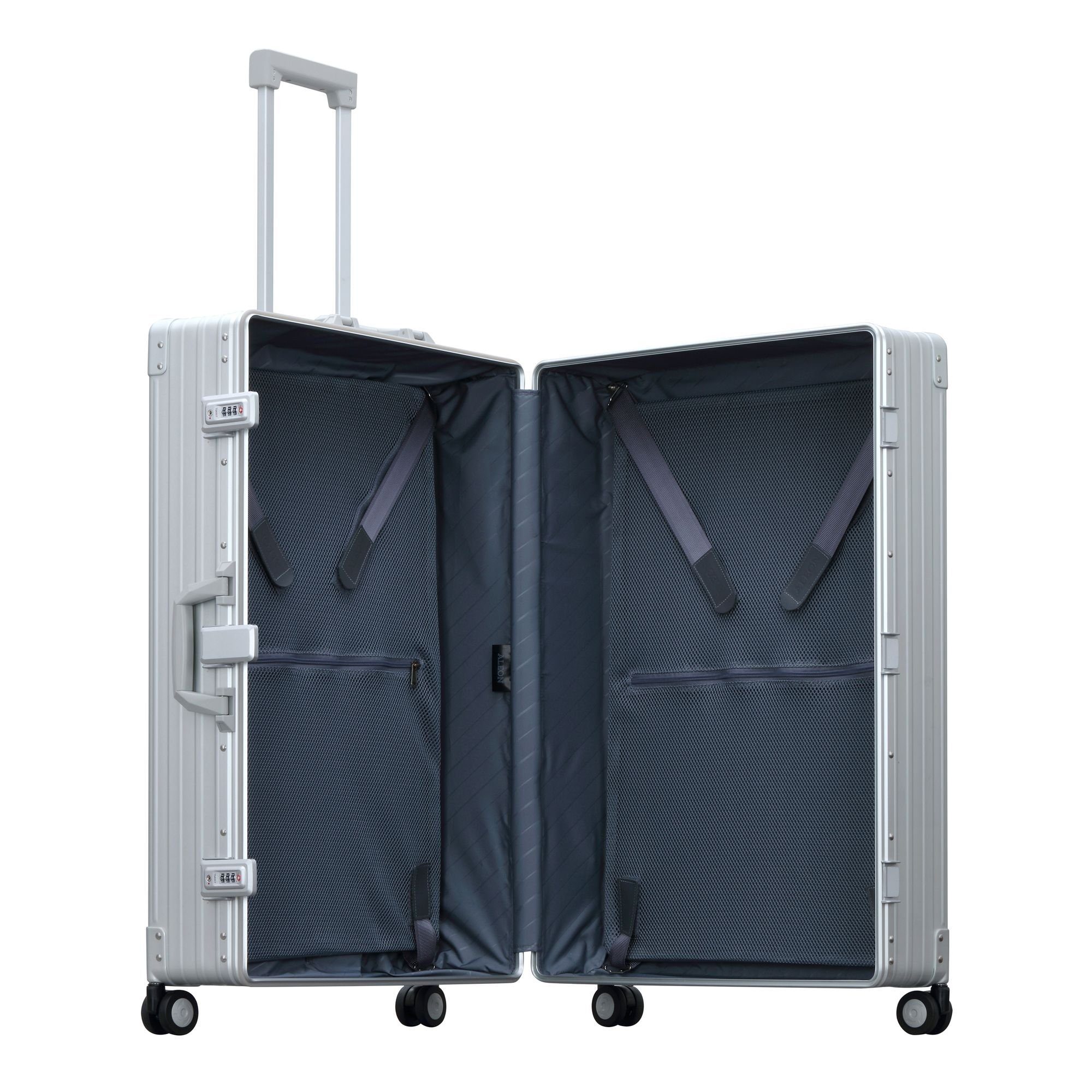 ALEON Hartschalen-Trolley Traveler, 4 platinum Rollen, Aluminium