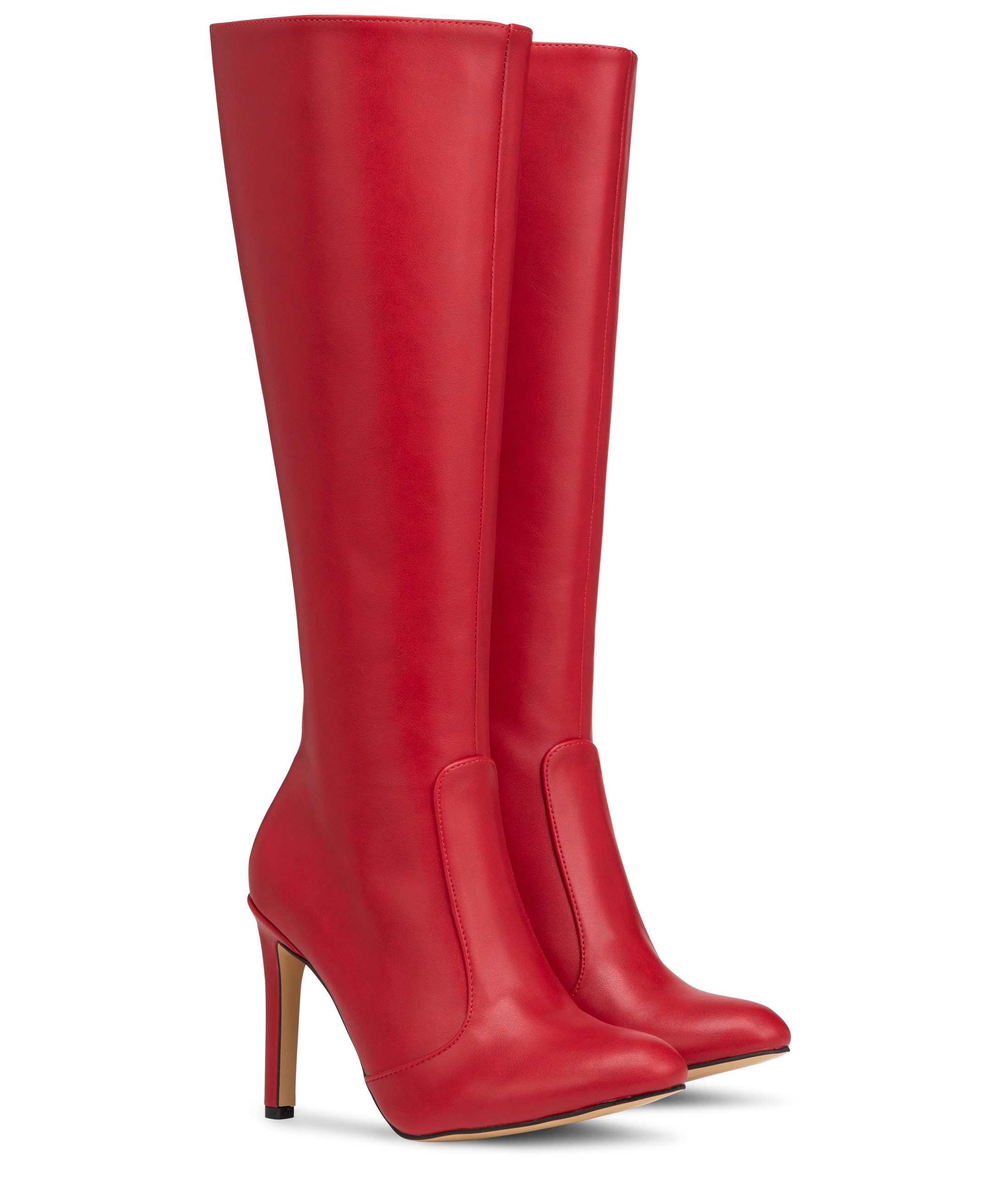 Donna rot matt High-Heel-Stiefel