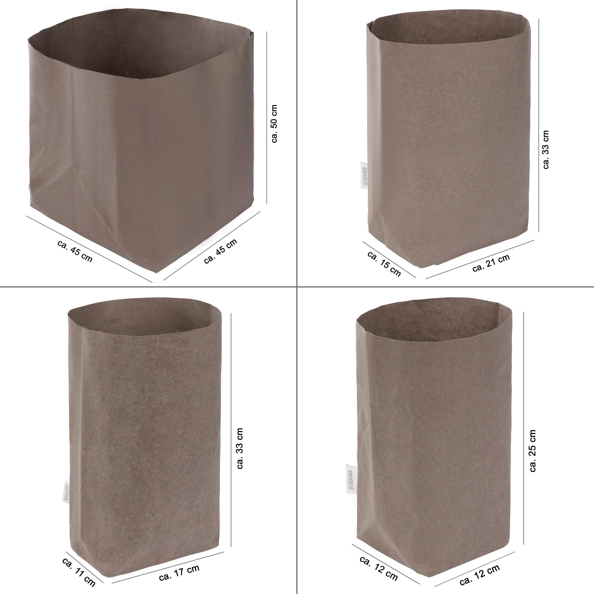 ONVAYA Aufbewahrungskorb Grau, Krempelbox, Dekobox, Geschenkbox günstig online kaufen