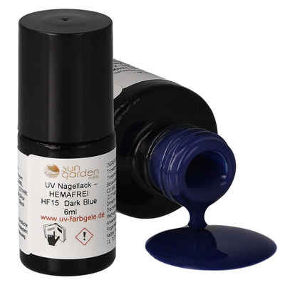 Sun Garden Nails Nagellack HF15 Dark Blue - UV Nagellack 6ml – HEMAFREI