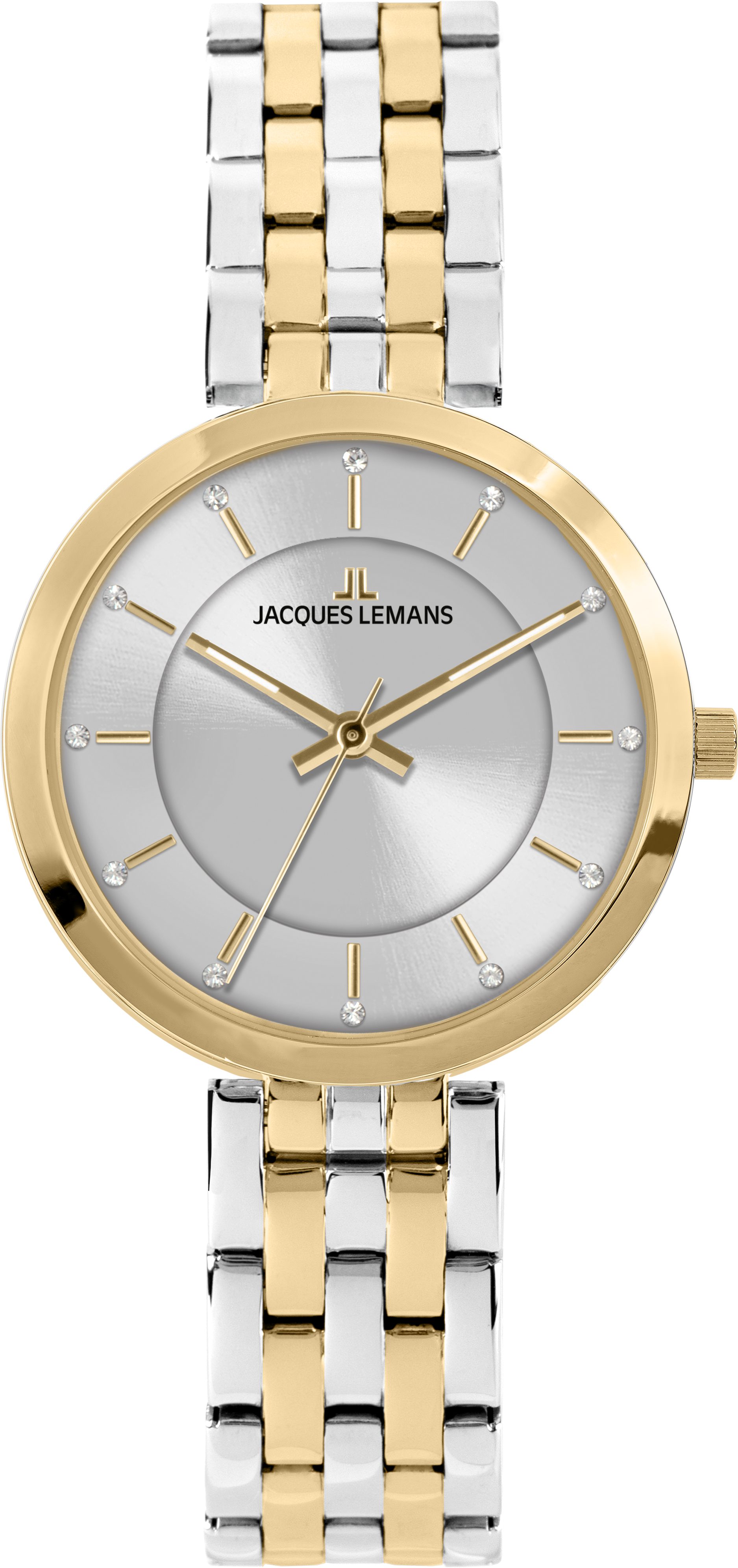 Jacques Lemans Quarzuhr Milano 1-2211C, Armbanduhr, Damenuhr, Edelstahlarmband, analog