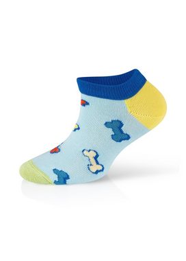 Happy Socks Sneakersocken 4-Pack Kids Low Cat-Dog gekämmte Baumwolle