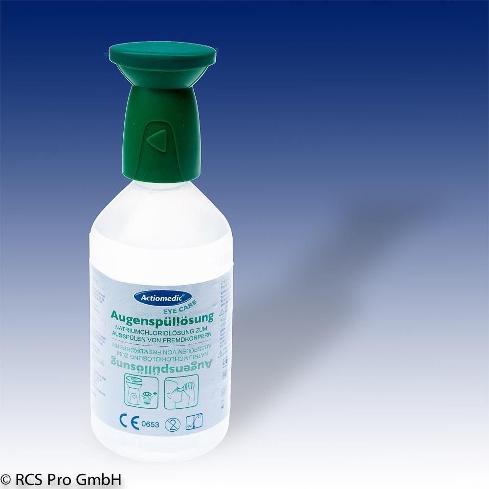 GRAMM medical Erste-Hilfe-Koffer Actiomedic Augenspülflasche - 0.9% Natriumchloridlösung 500ml