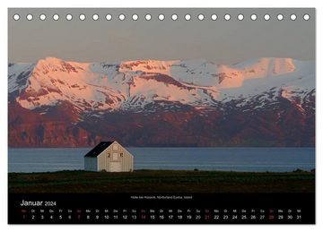 CALVENDO Wandkalender Island (Tischkalender 2024 DIN A5 quer), CALVENDO Monatskalender