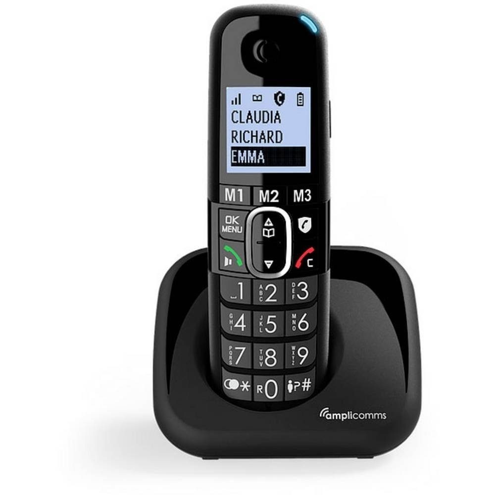 Amplicomms Amplicomms BigTel 1500 Schwarz Telefon für Senioren Seniorentelefon (DECT)