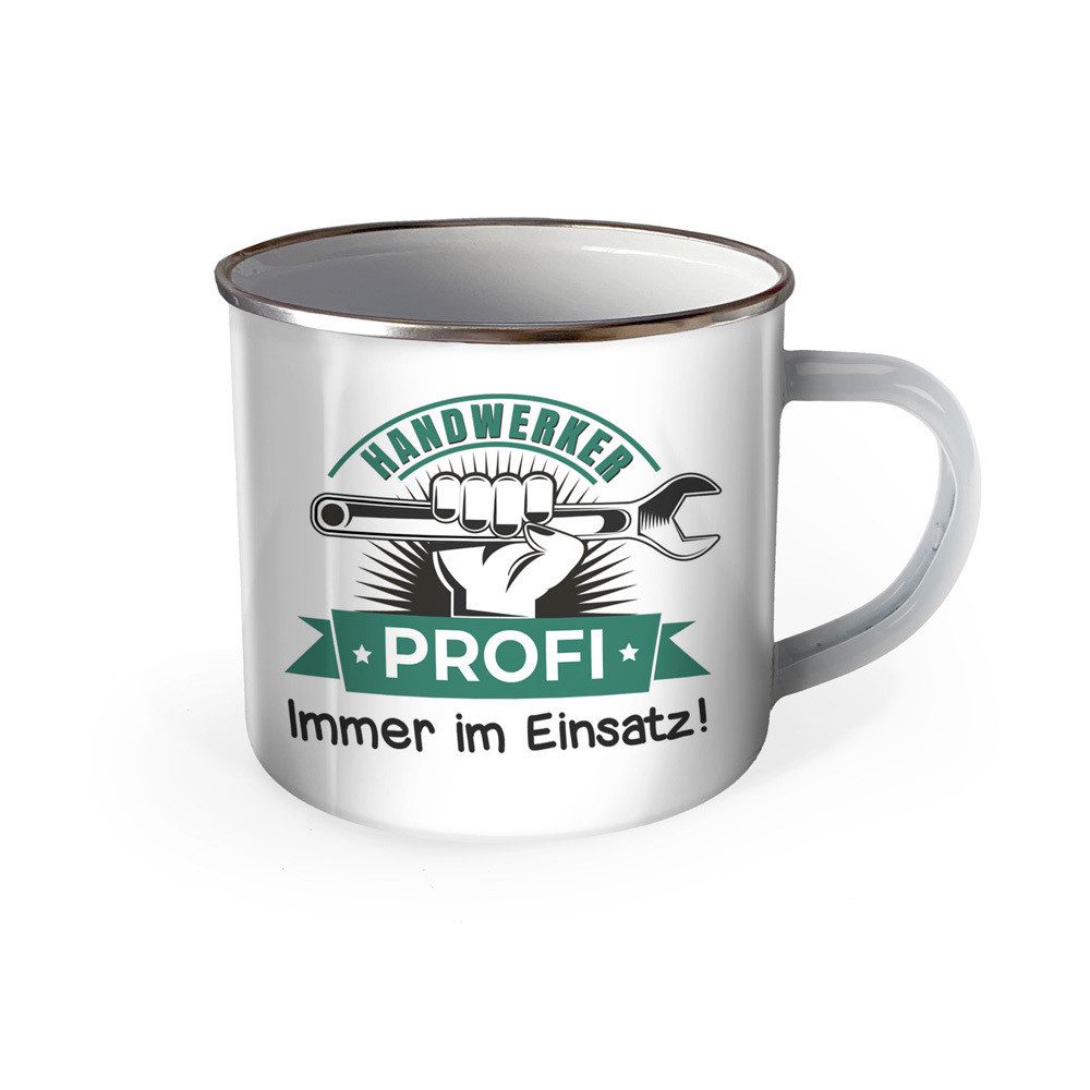Trötsch Verlag Tasse Trötsch Emaille Becher Handwerker Tasse Handwerker Profi Immer im E...