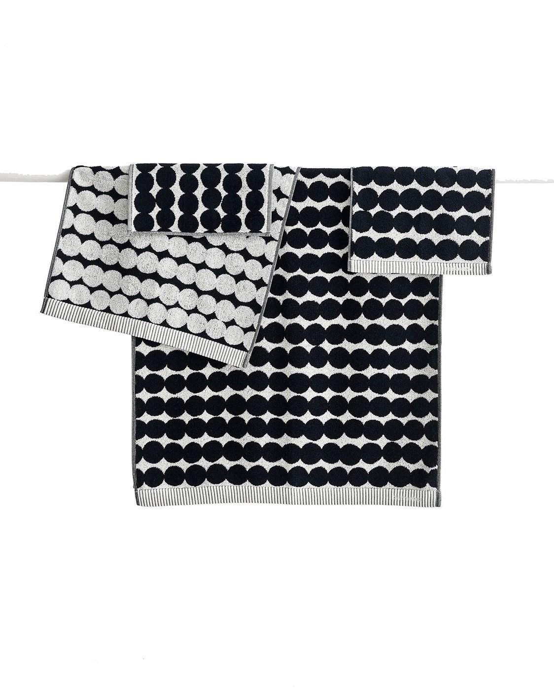 Marimekko Handtuch RÄSYMATTO Gästehandtuch, Baumwolle, schwarz/weiß - 30X50 günstig online kaufen