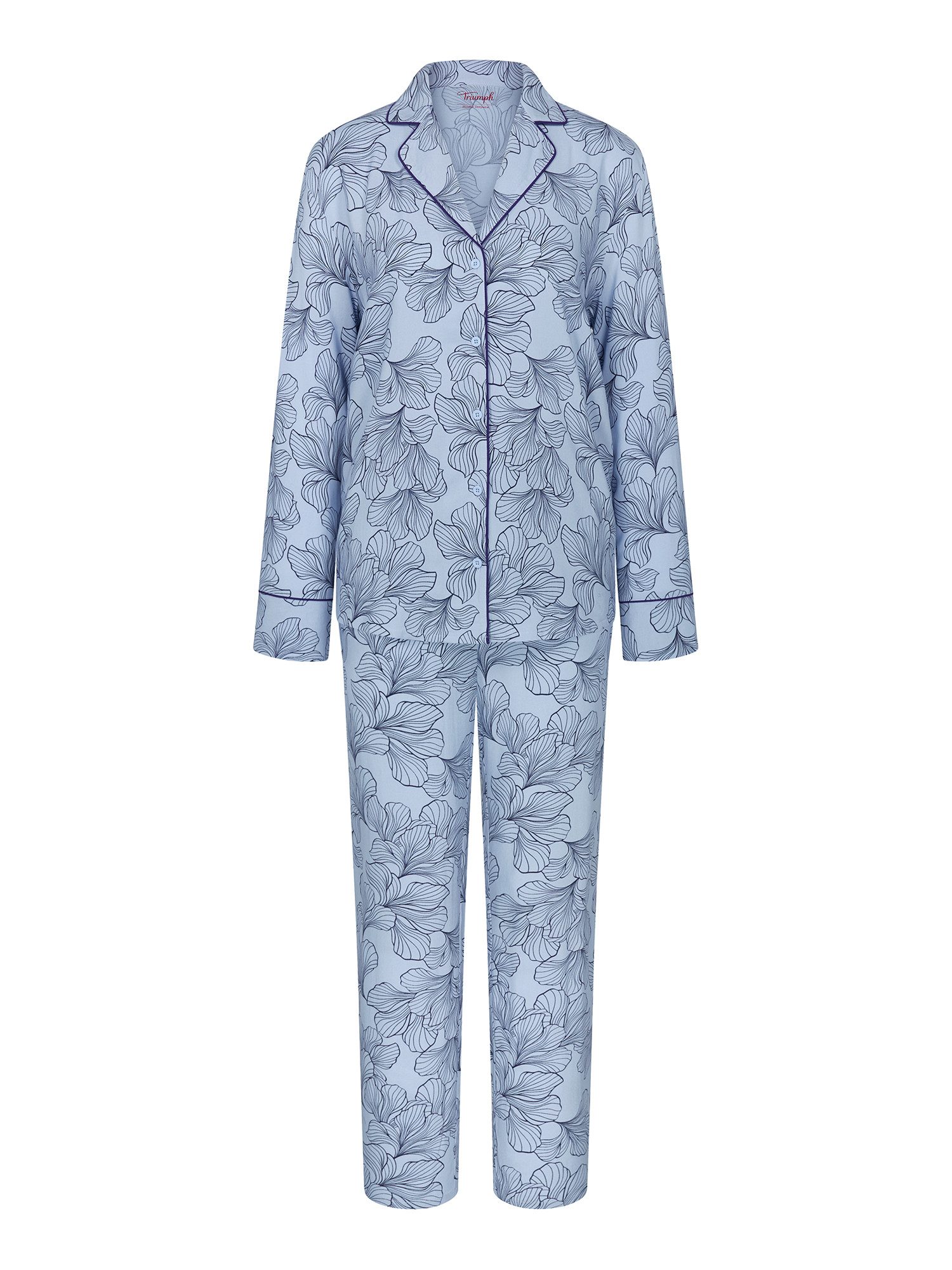 Triumph Pyjama Boyfriend Fit (2 tlg) entspannte Passform - Paspelierung - a günstig online kaufen