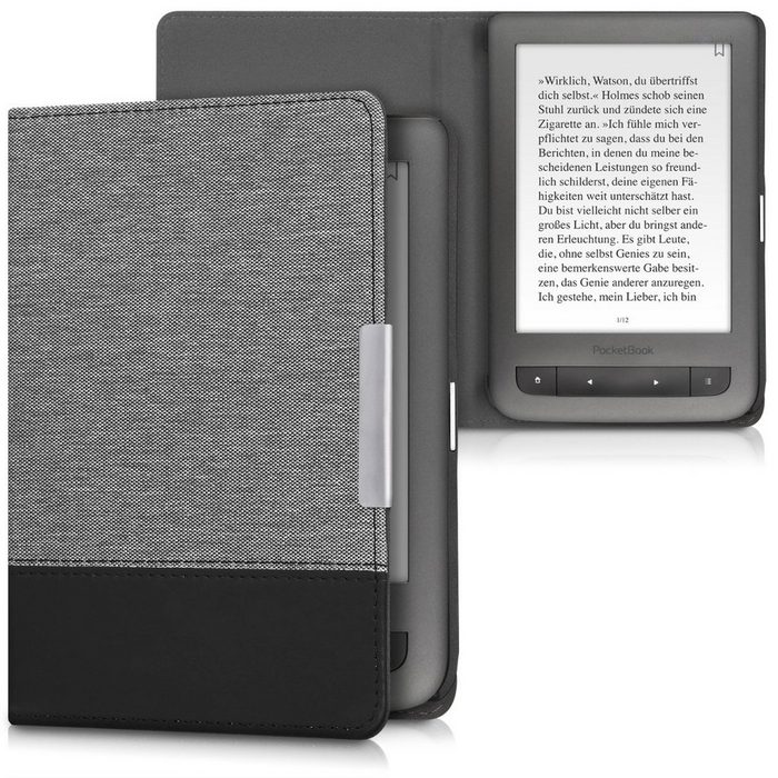 kwmobile E-Reader-Hülle Hülle für Pocketbook Touch Lux 3/Basic Lux/Basic Touch 2 Canvas eReader Schutzhülle - Flip Cover Case