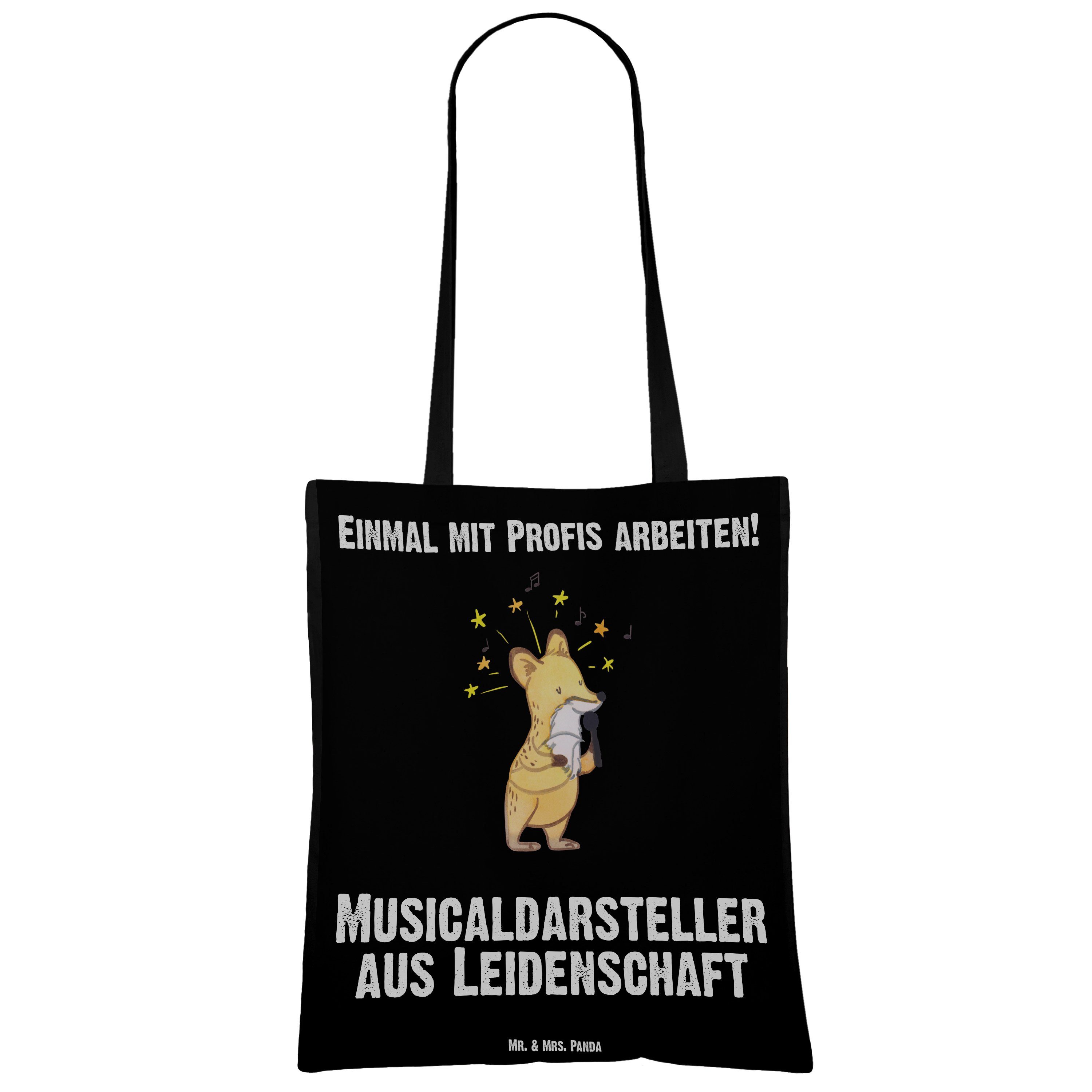 Mr. & Mrs. Panda Tragetasche - - Musicaldarsteller (1-tlg) Schwarz Leidenschaft aus Arbeitskolle Geschenk