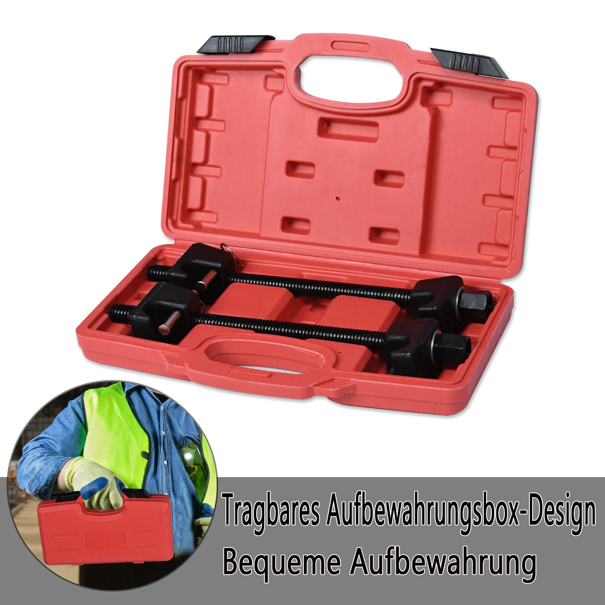 FIVMEN Montagewerkzeug Federspanner Werkzeug Auto Tuning Montagespanner, 2 TLG Spulenfeder Feder Spanner für Werkzeug Auto KFZ – Bild 4 von 5