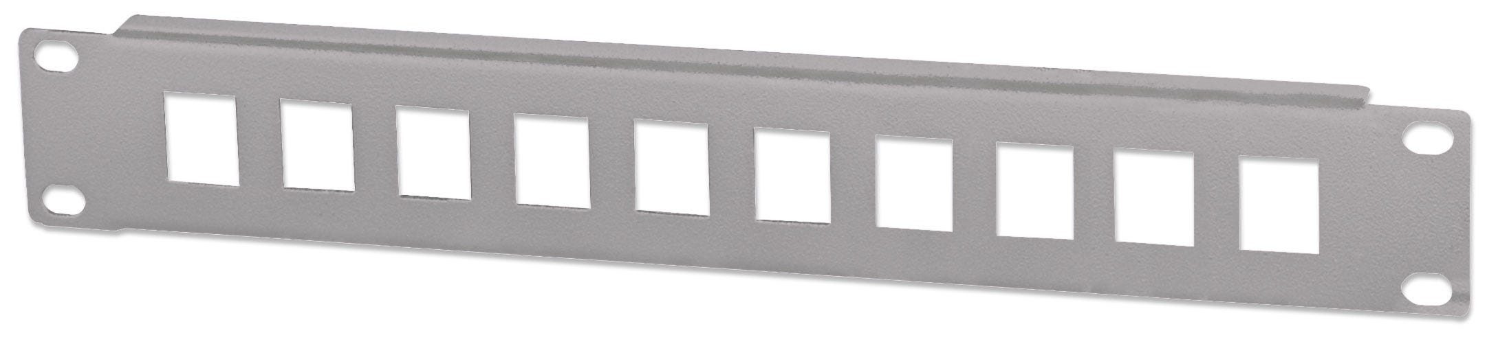 Intellinet 10-Port Patchpanel unbestückt 10" 1 HE grau Netzwerk-Patch-Panel