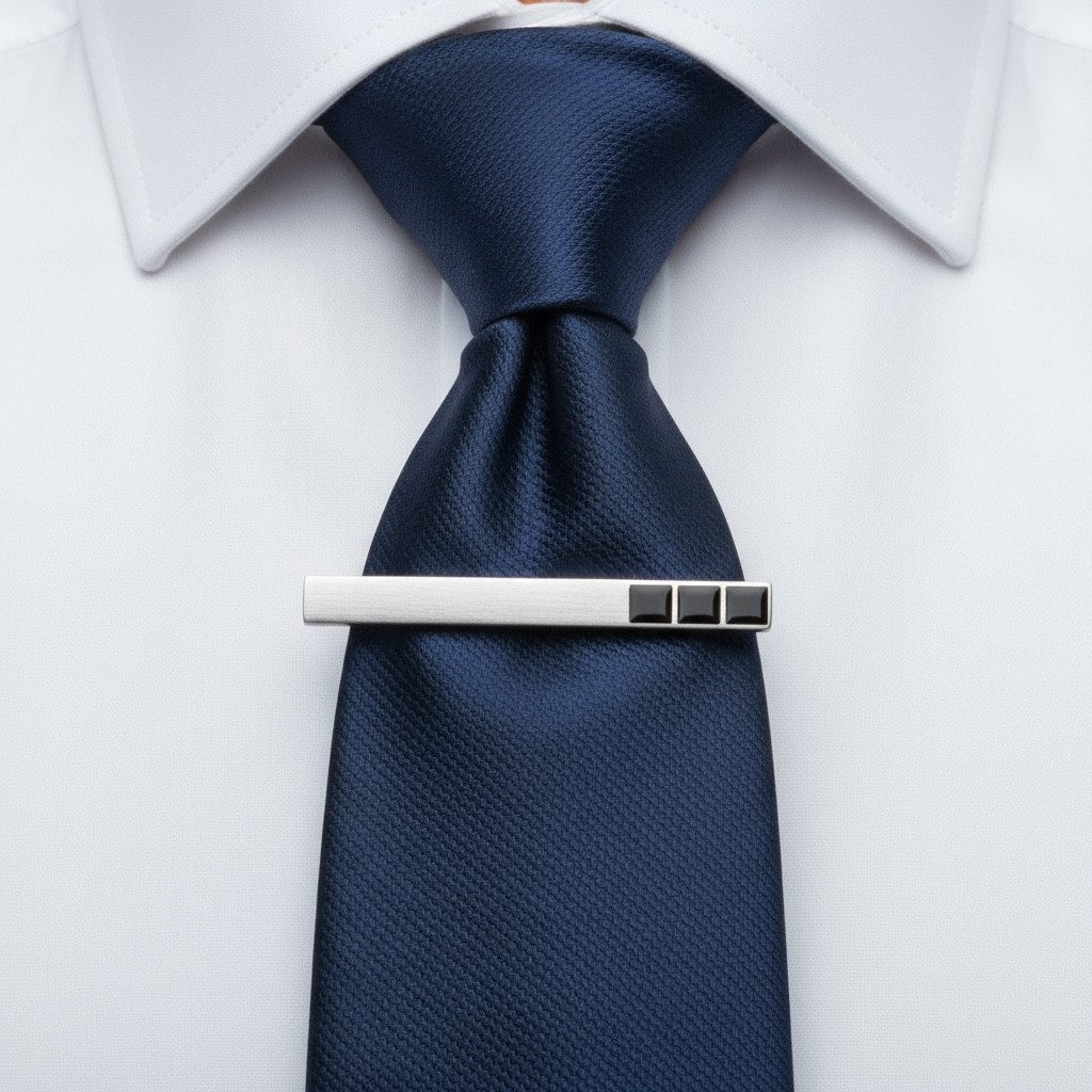 Karisma Krawattennadel Herren Edelstahl 316L Krawattenklammer / Tie Clip schwarz