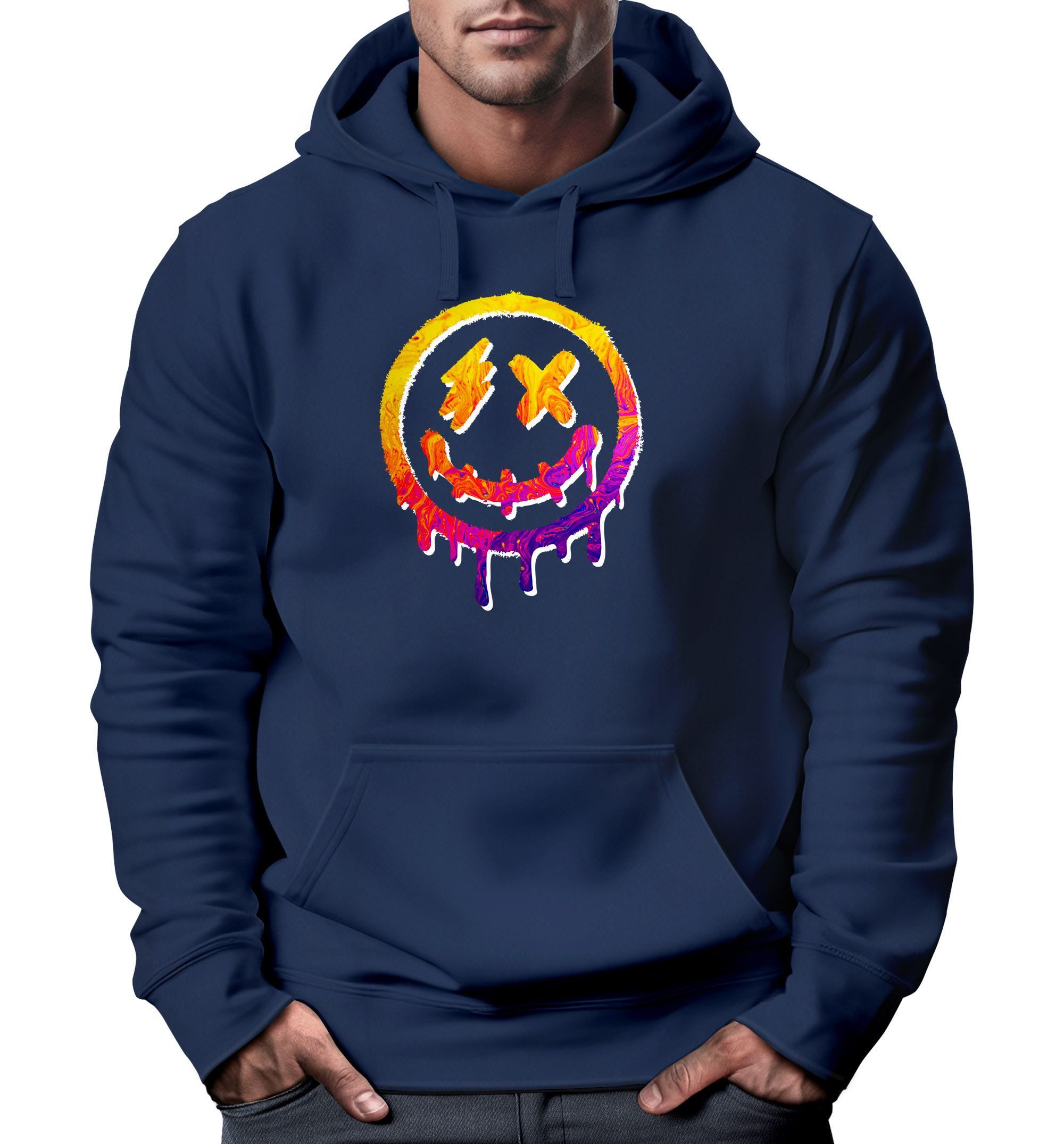 Neverless Hoodie Hoodie Herren Print Drip günstig online kaufen