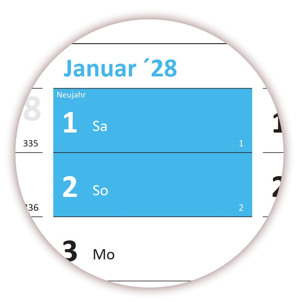 LYSCO Wandkalender Rainbow Premium Classic2 Wandplaner 2028 (gerollt), erhältlich in den Formaten DIN A2, DIN A1 und DIN A0, Rainbow Kalender Terminkalender Bürokalender Jahreskalender