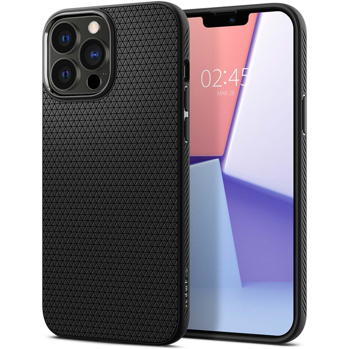 Spigen Backcover Spigen Liquid Air™ Backcover Apple iPhone 13 Pro - Schwarz