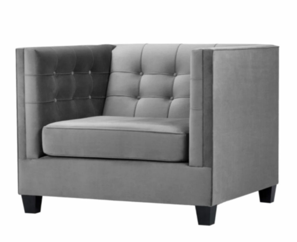 Grau Chesterfield-Sessel, Neu Sessel Loft Stoff JVmoebel Textil Möbel Chesterfield Kreative Wohnzimmer Modern