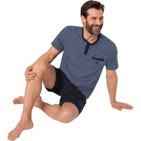 Franco Bettoni Pyjama (Set, T-Shirt und Shorts) aus reiner Baumwolle, absolut bequem und weich