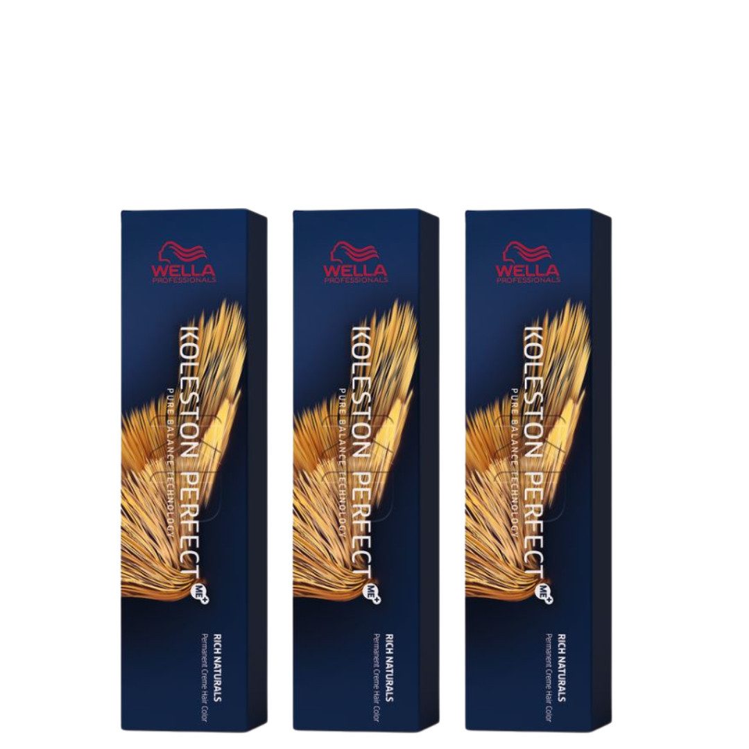Wella Professionals Haarfarbe Koleston Rich Naturals 3x 60 ml, 3-tlg.