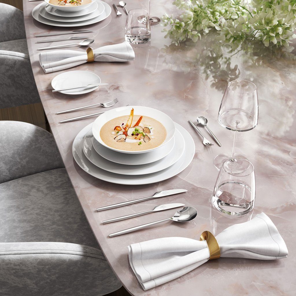 Villeroy & Boch Signature Frühstücksteller MetroChic Dessert-/Frühstücksteller, (1 St), Premium Bone Porcelain, mikrow.- & spülm.sicher, Made in Germany