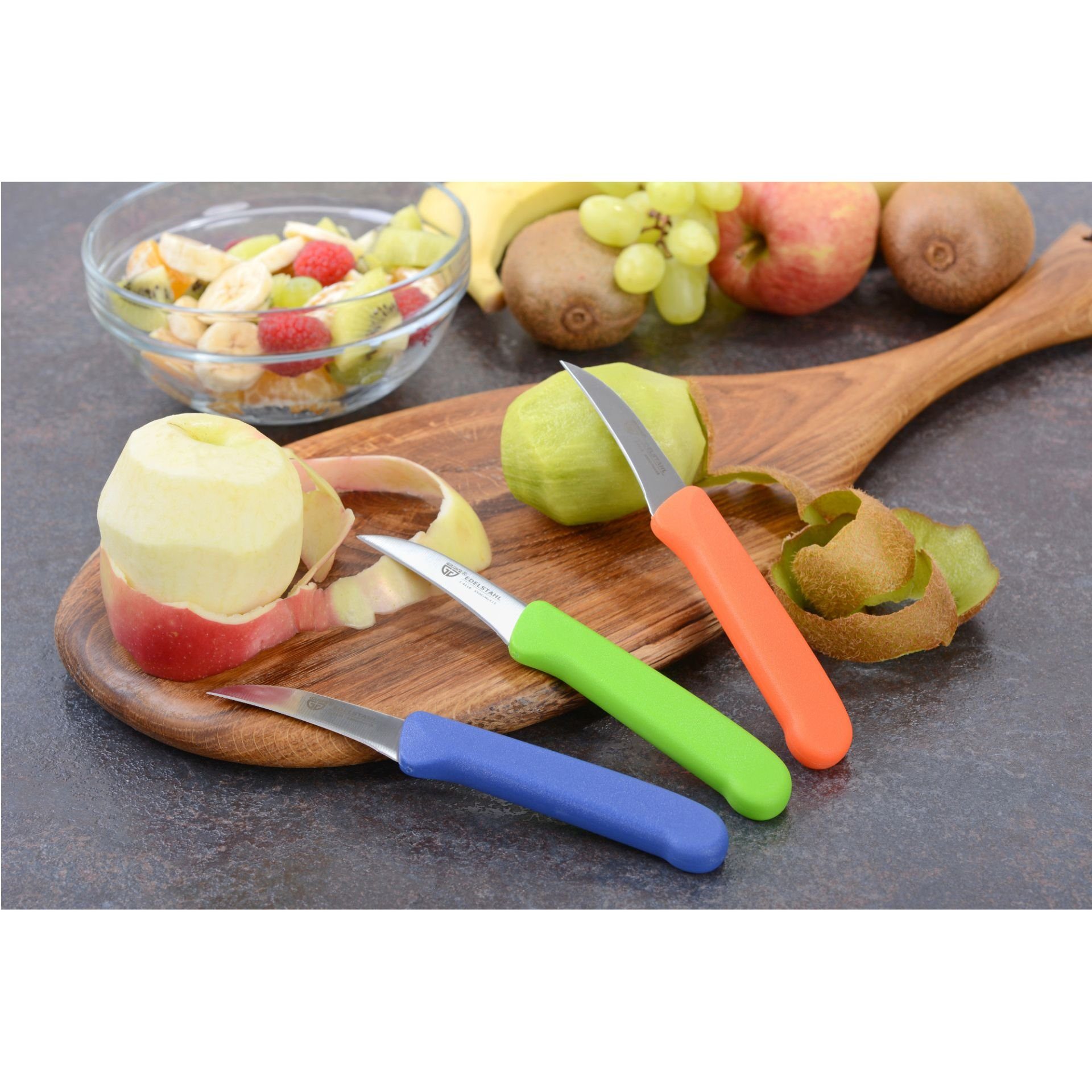 GRÄWE Universalküchenmesser, Gräwe Küchenmesser-Set 3 tlg., Edelstahl, bunt