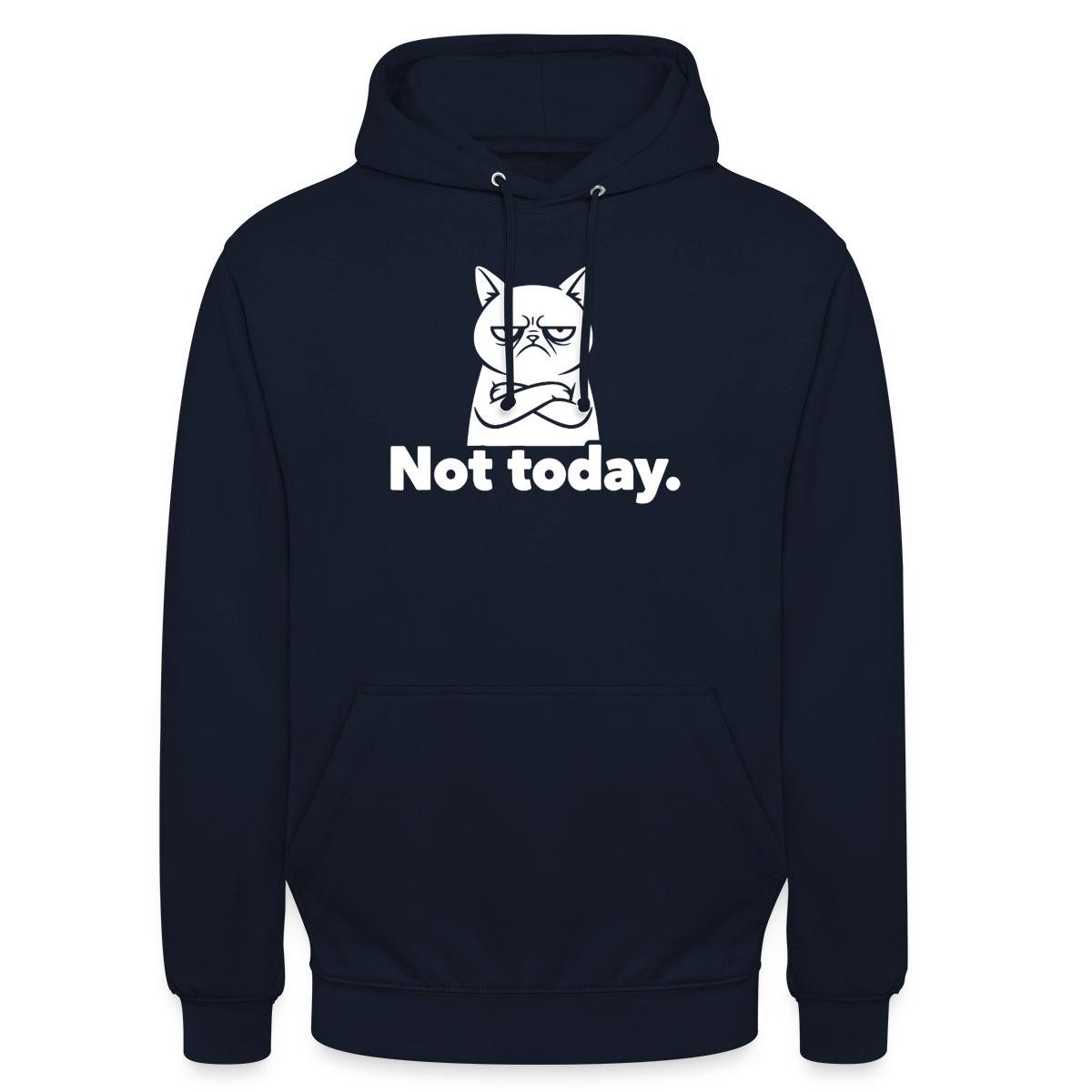 Hoodie Not Today, Genervte Katze Unisex Hoodie