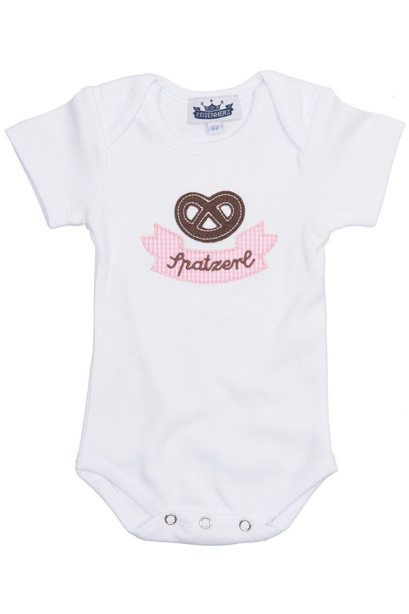 Trachtenkleid Baby Body - SPATZERL - weiß/rosa