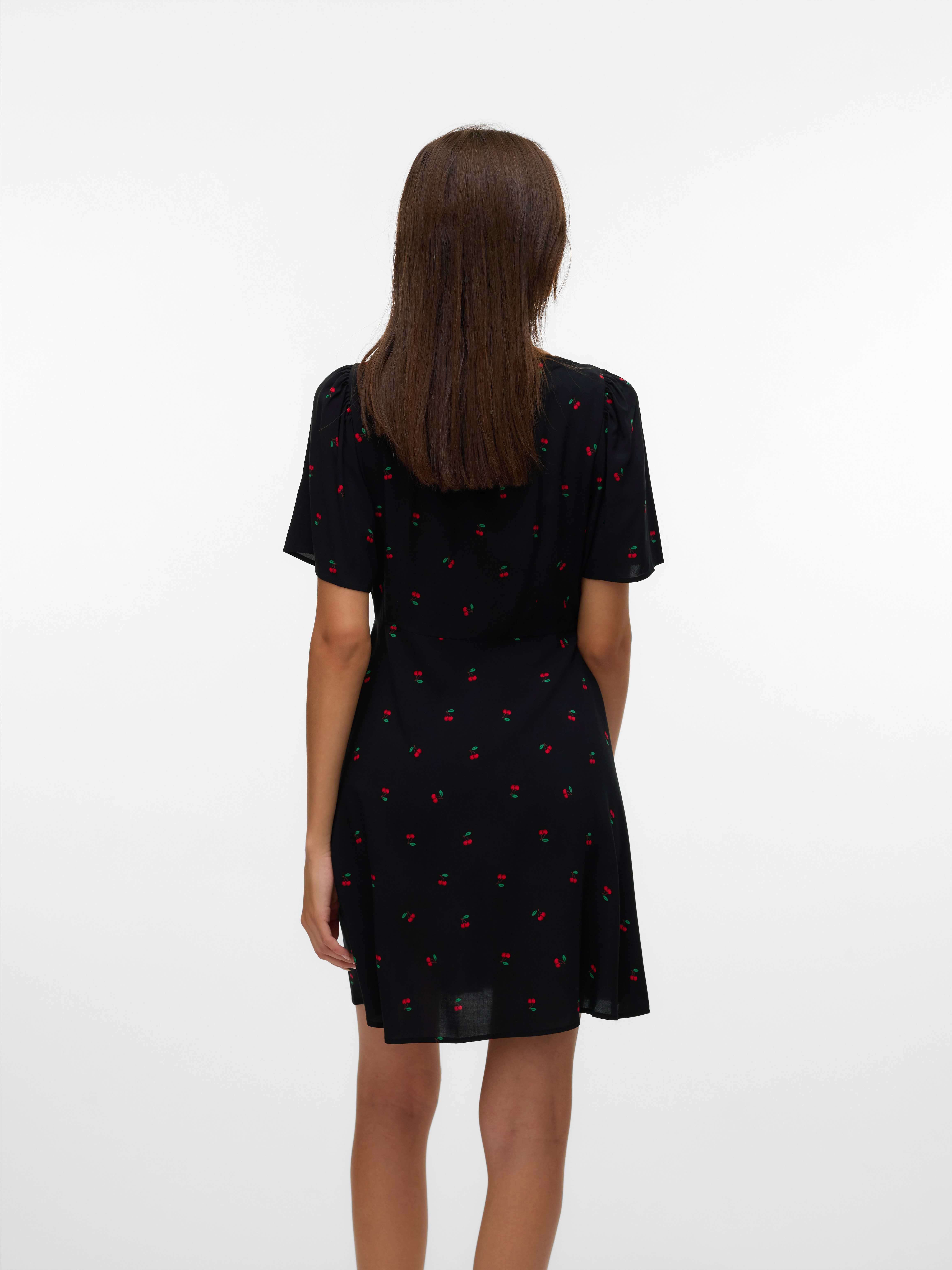 Vero Moda Minikleid VMALBA SS SHORT DRESS WVN NOOS Viskose, slim fit