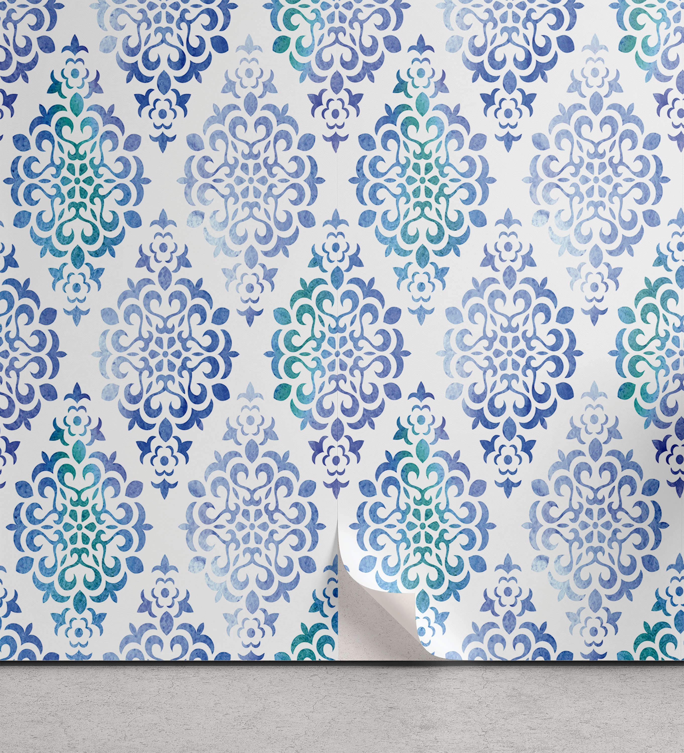 Abakuhaus Vinyltapete selbstklebendes Wohnzimmer Küchenakzent, Aquarell marokkanische Element