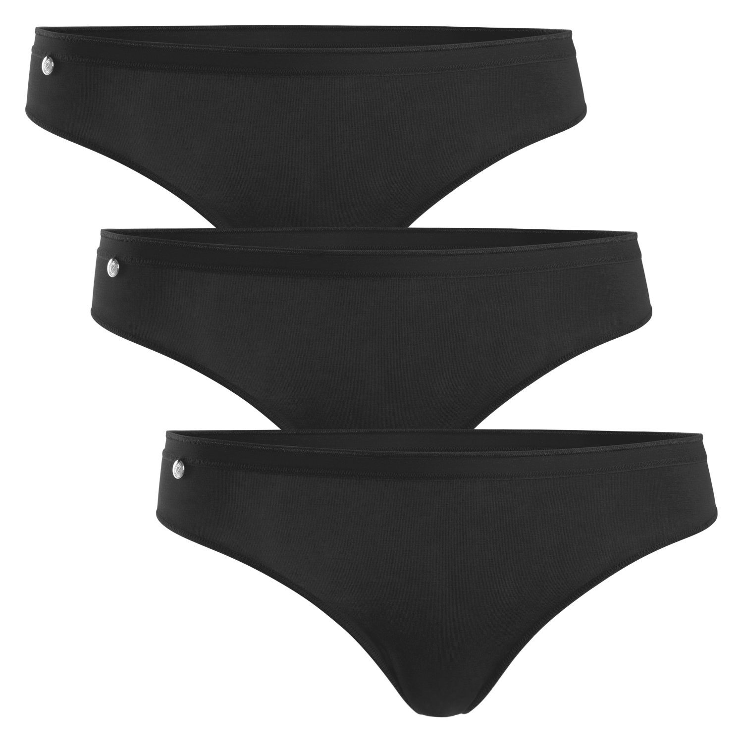 celodoro Tanga Damen Basic Tanga (3er String Mini-Slip Schwarz Pack)