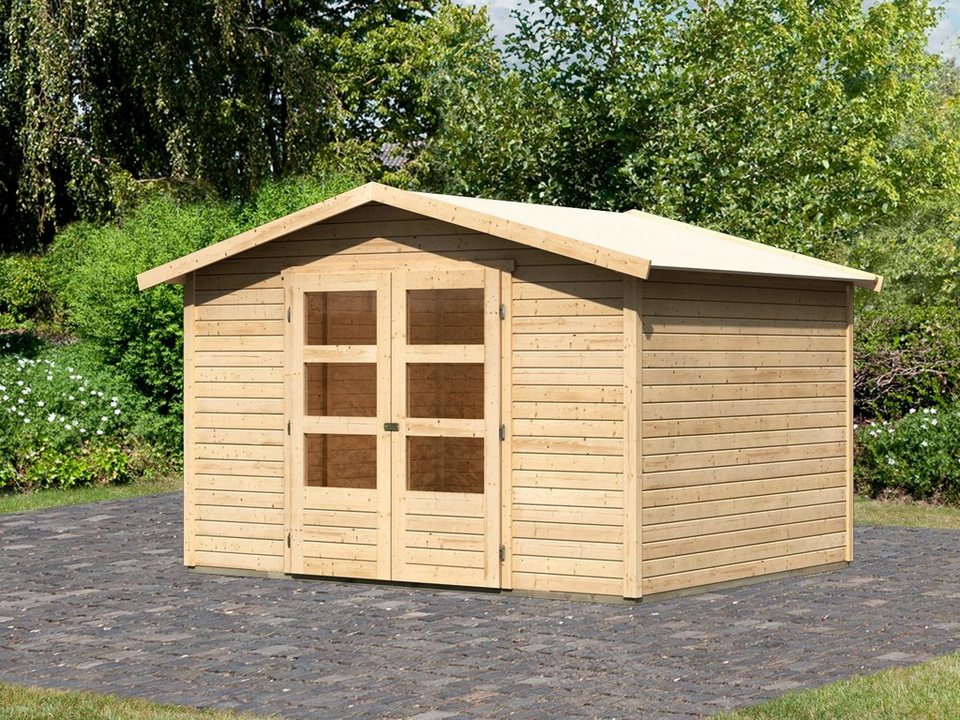 KONIFERA Gartenhaus »Carlberg 5«, BxT: 337×266 cm, naturbelassen oder anthrazit