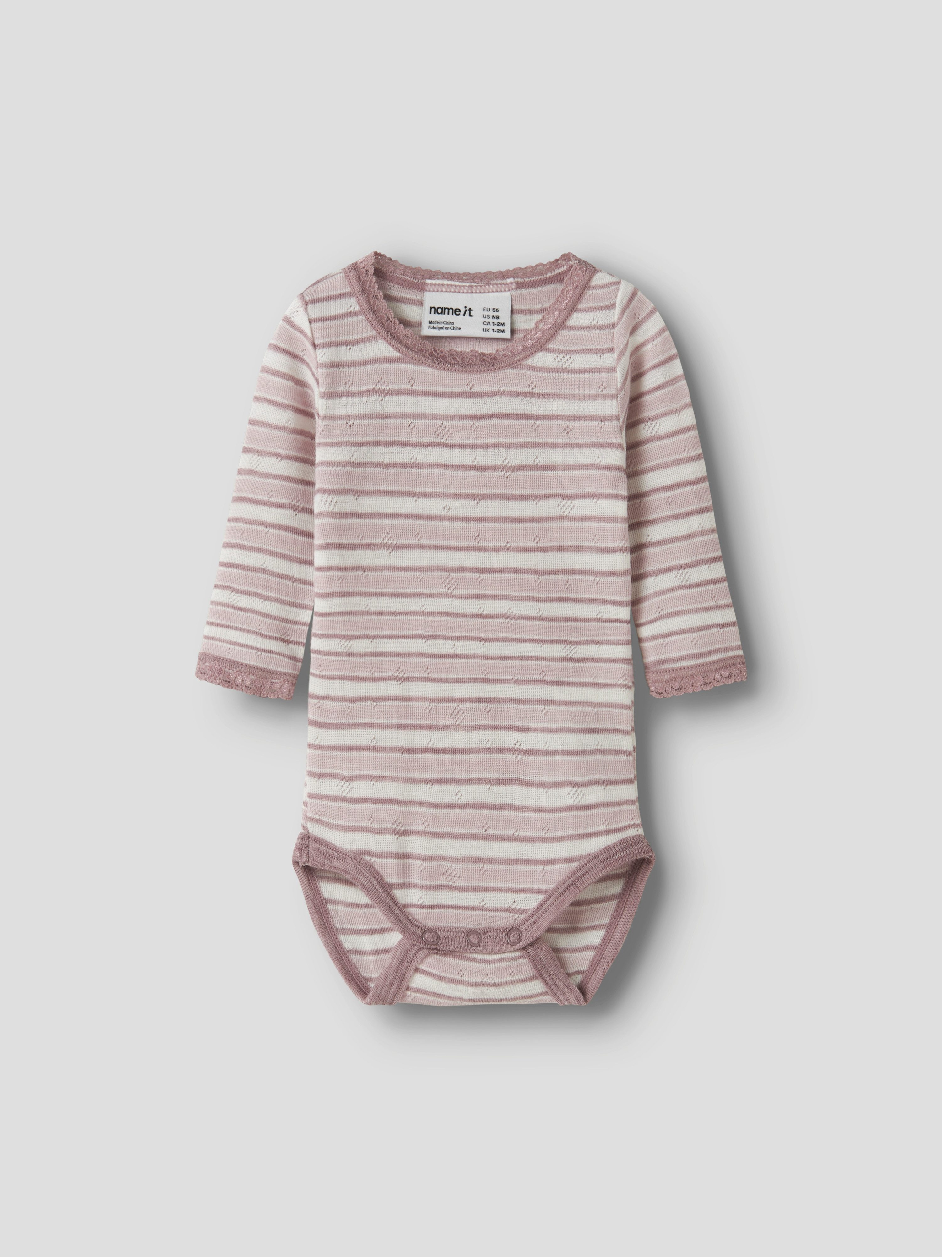 Name It Langarmbody NBFWANG WOOL NEEDLE LS BODY NOOS Wolle – Bild 2 von 4