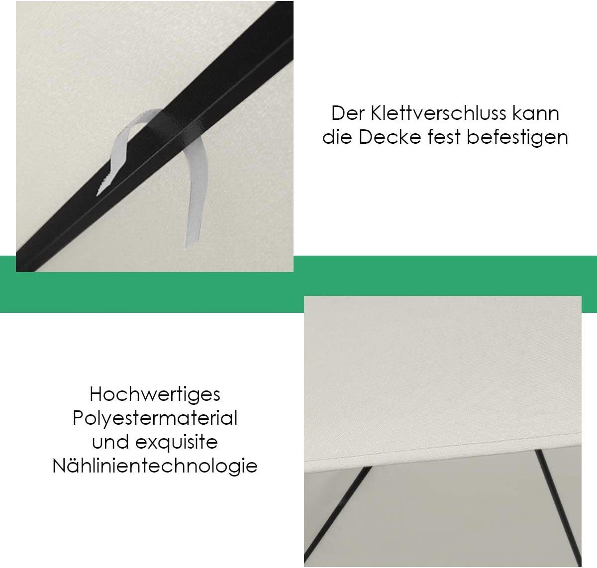 KOMFOTTEU Pavillon-Ersatzdach, 3x3m, Pavilliondach wasserabweisend (Beige) günstig online kaufen