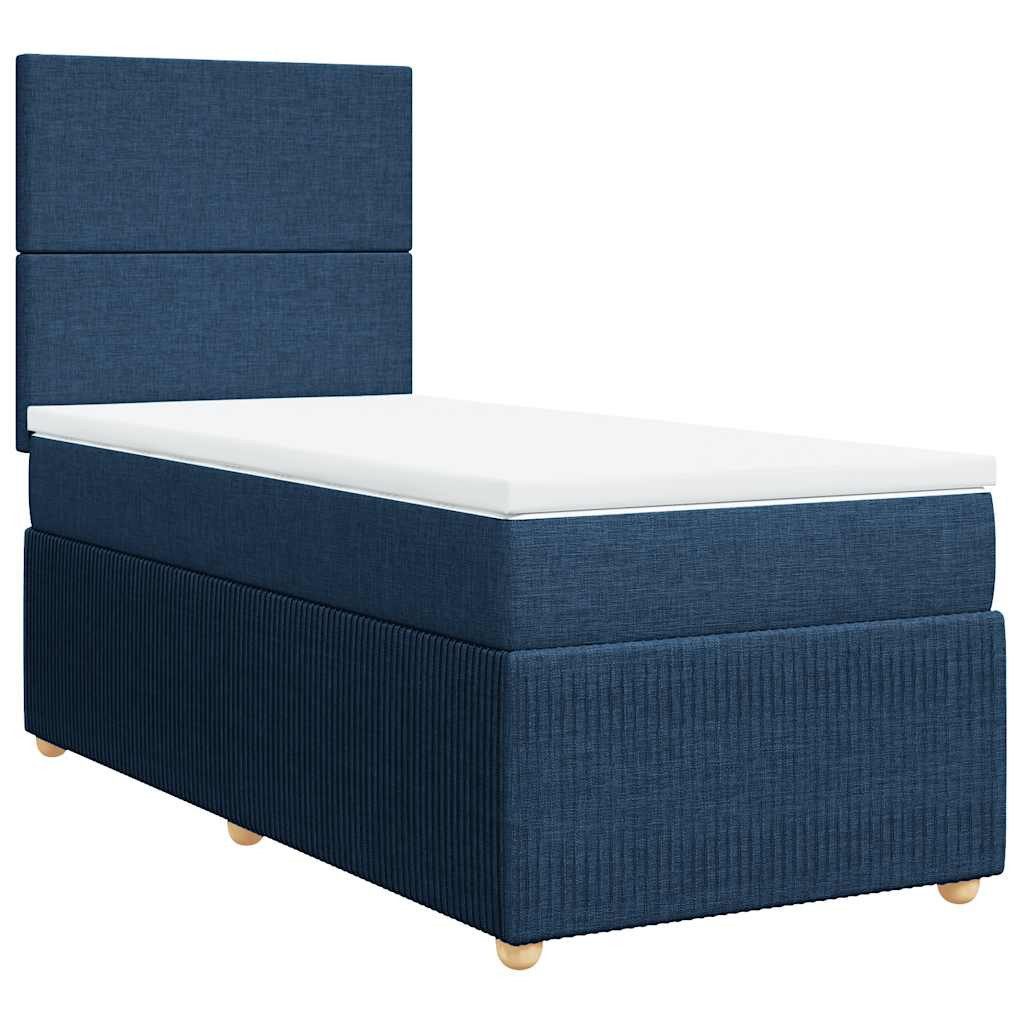 vidaXL Bett Boxspringbett mit Matratze Blau günstig online kaufen