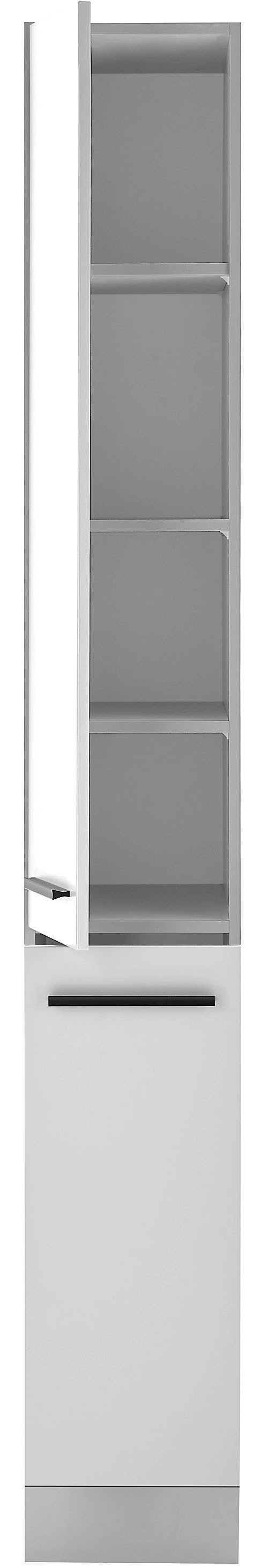 BASIC by Balculina Vorratsschrank Denver, Küchenschrank BxHxT 30 x 211 x 57 (1-St) Breite 30cm, in grau matt/lancelot eiche