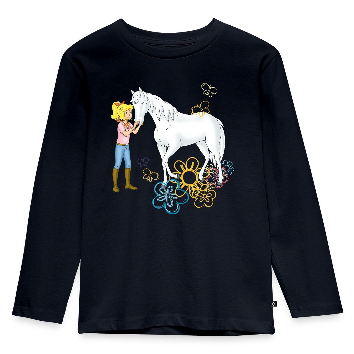T-Shirt Bibi Und Tina Bibi Kuschelt Mit Stute Sabrina Kinder Premium Langarmsh