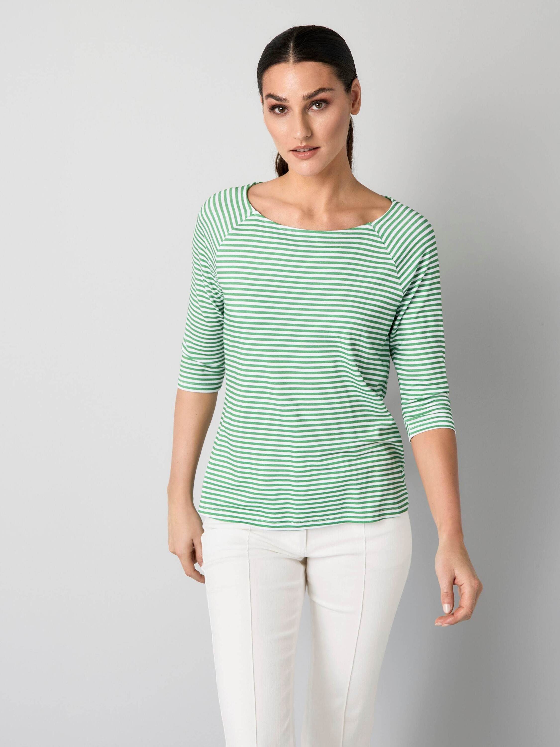 Alba Moda 3/4-Arm-Shirt Shirt mit Streifen