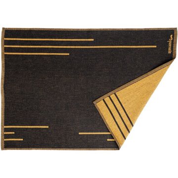 Aymando Geschirrtuch Black-Gold Lines, (Set, 3-tlg., Ägyptische Baumwolle), 50x70 cm
