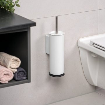bremermann WC-Reinigungsbürste WC-Garnitur mit Wandhalterung, weiß rund