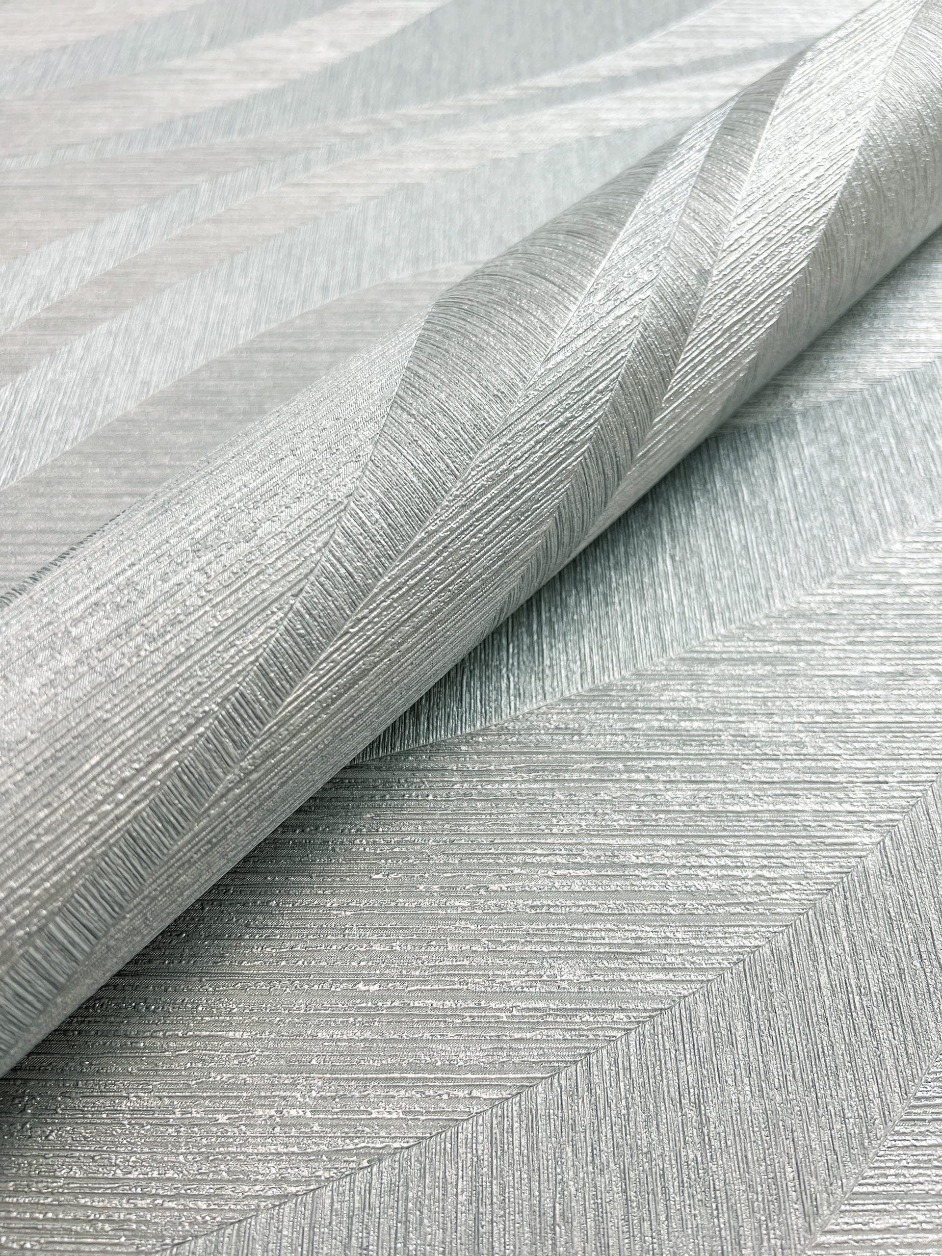 Newroom Vliestapete, Silber Tapete Glamour Wellen - Glanztapete Mustertapet günstig online kaufen