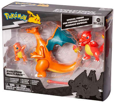 Jazwares Merchandise-Figur Pokémon - Select Entwicklungs Multipack - Glumanda, Glutexo & Glurak, (Set, 3-tlg)