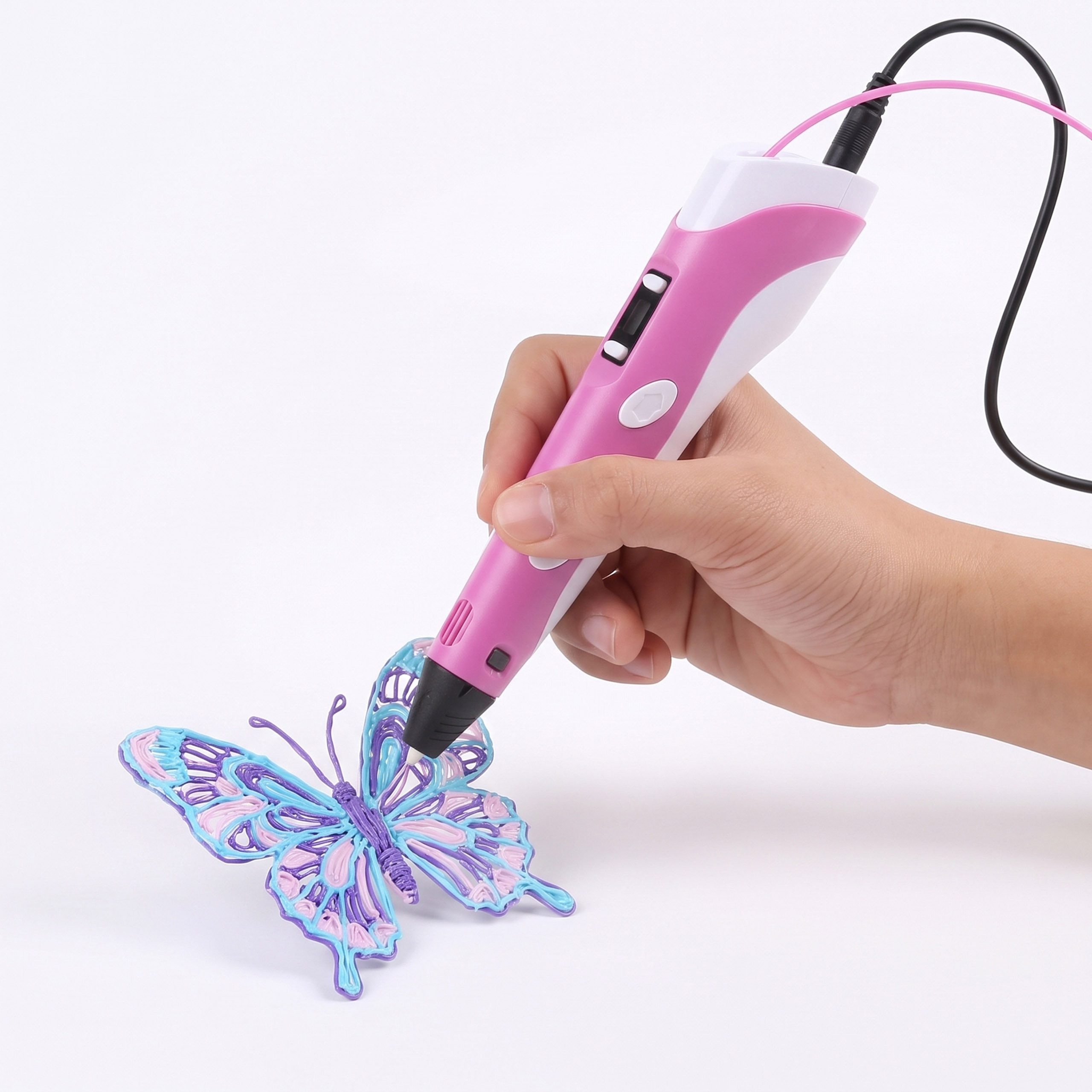 Sarcia.eu 3D-Drucker-Stift Rosa 3D-Stift für Mädchen + Filamente, Ladekabel, ab 14 Jahren – Bild 4 von 5