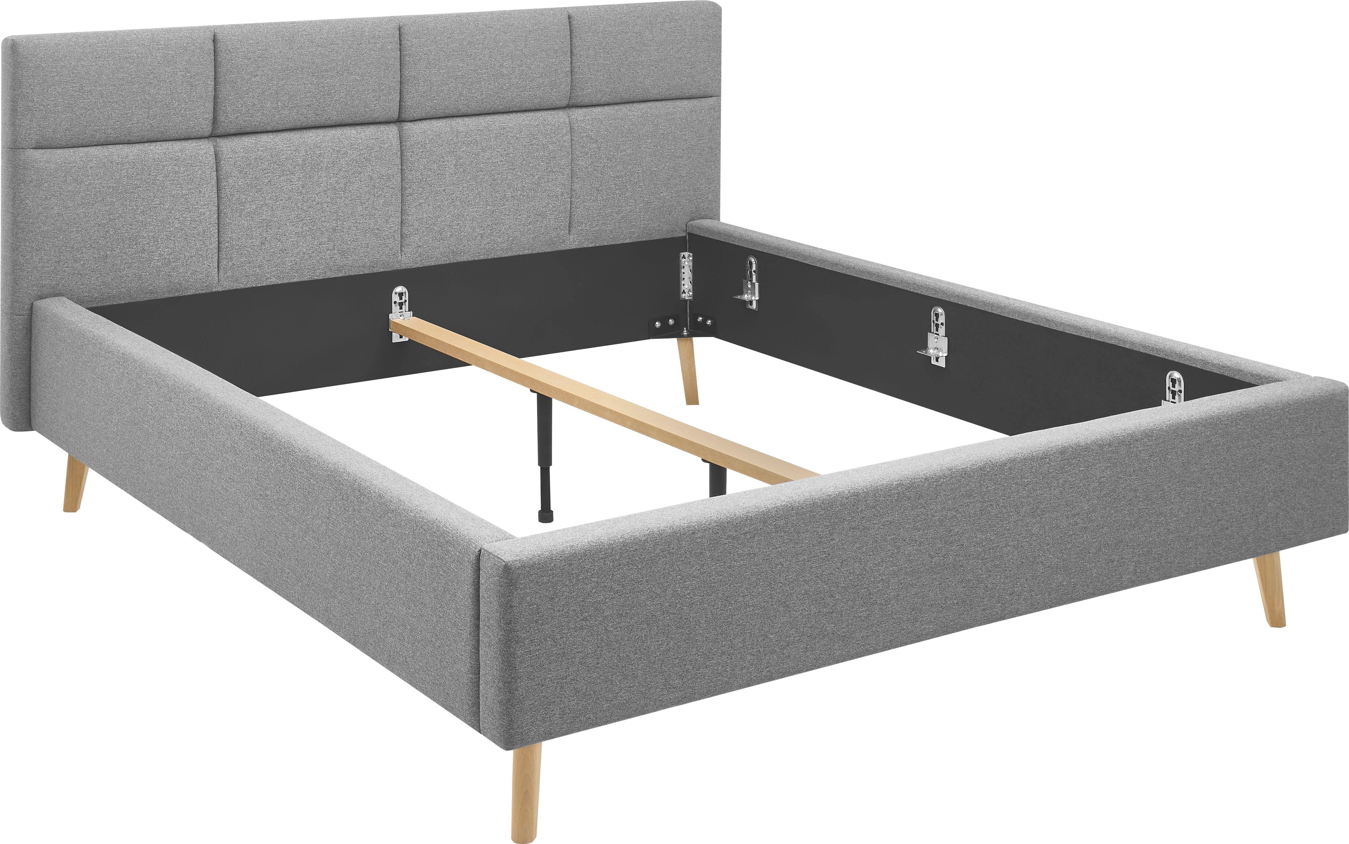 set one by Musterring Polsterbett Cary, wahlweise mit Matratze und Lattenrost, Füße in Eiche natur